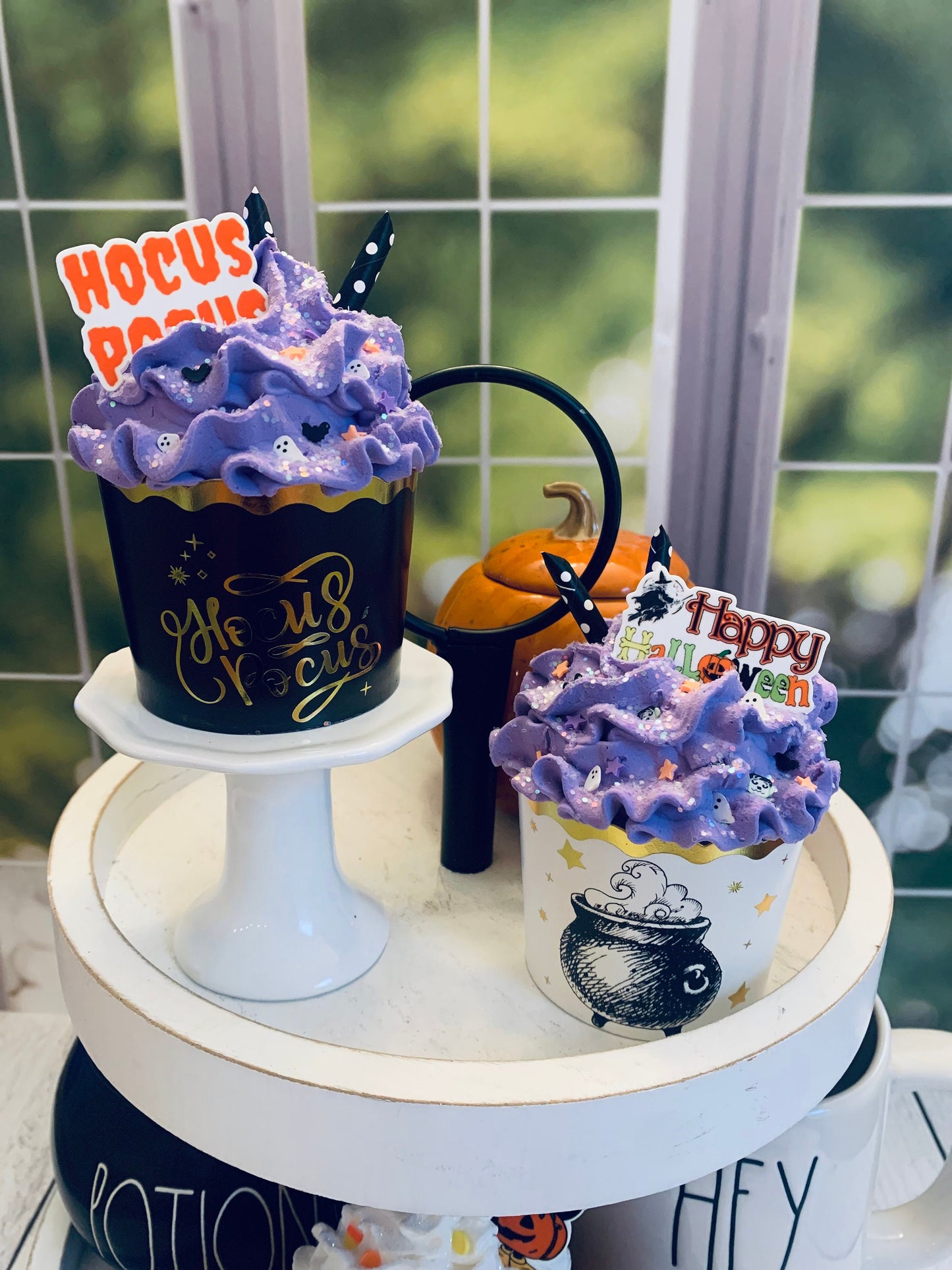 Halloween Faux Cupcakes- Hocus Pocus- Halloween Tiered Trays