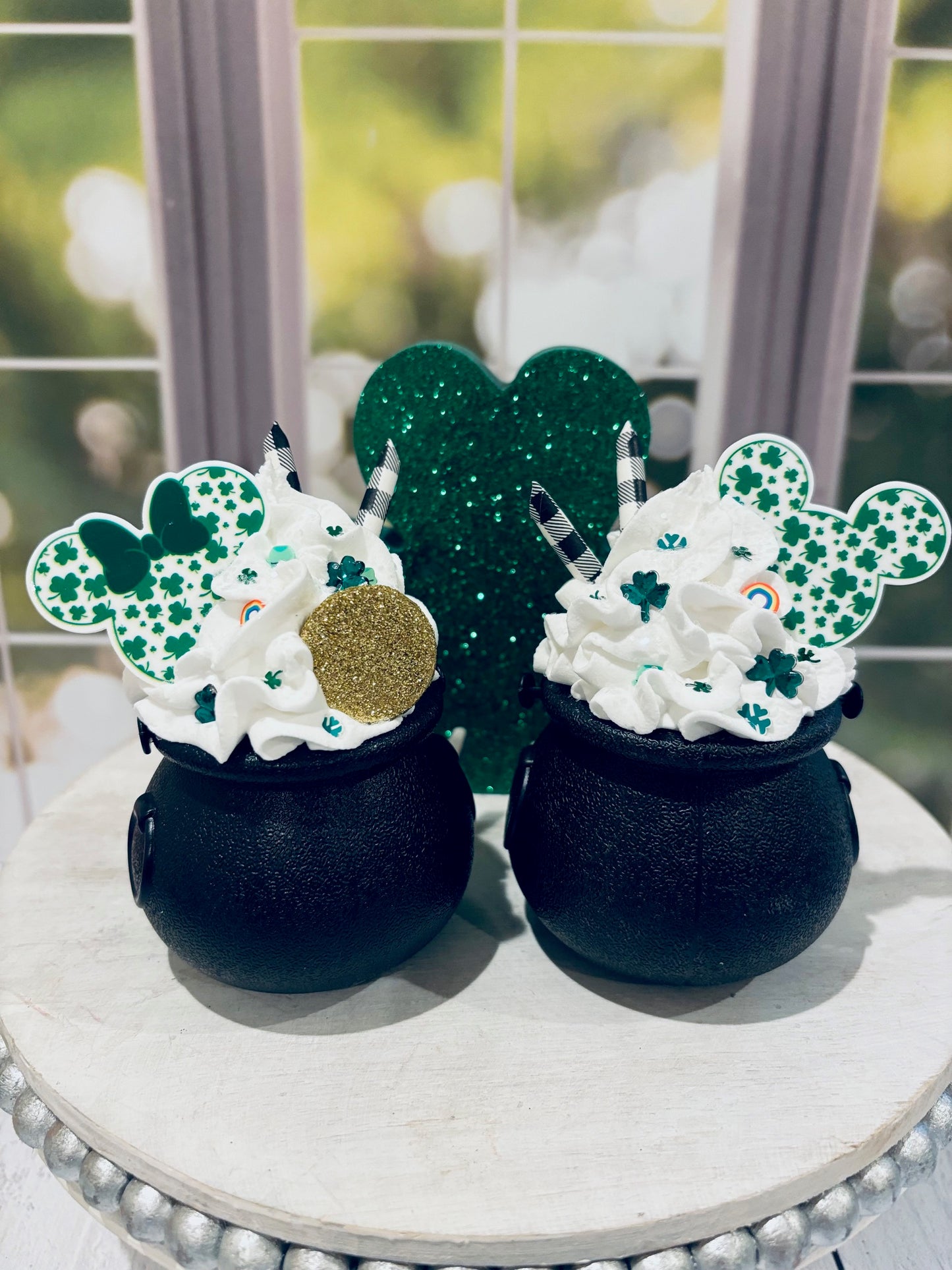 St. Patrick's Day Mickey and Minnie Inspired Faux Cauldrons