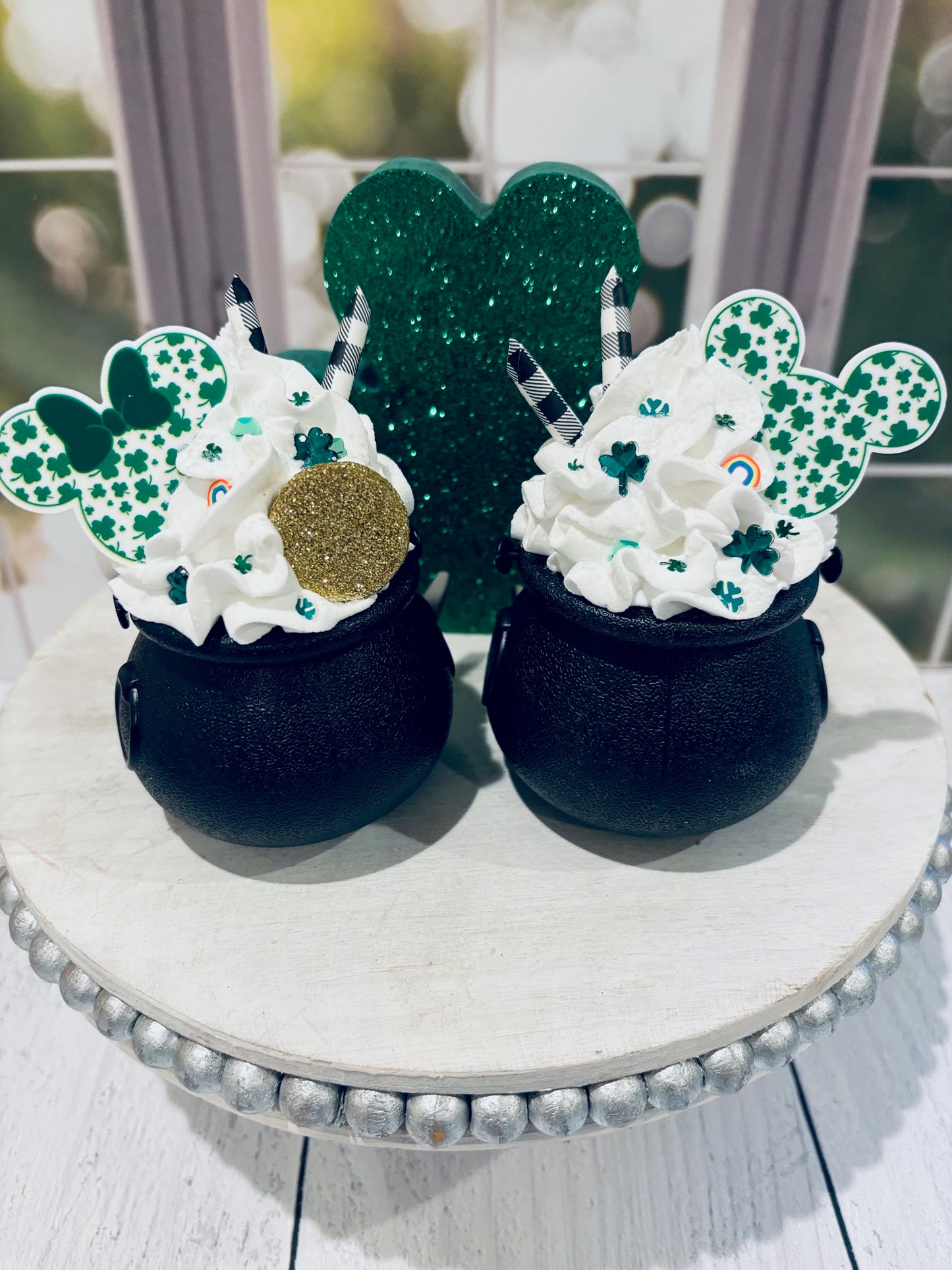 St. Patrick's Day Mickey and Minnie Inspired Faux Cauldrons