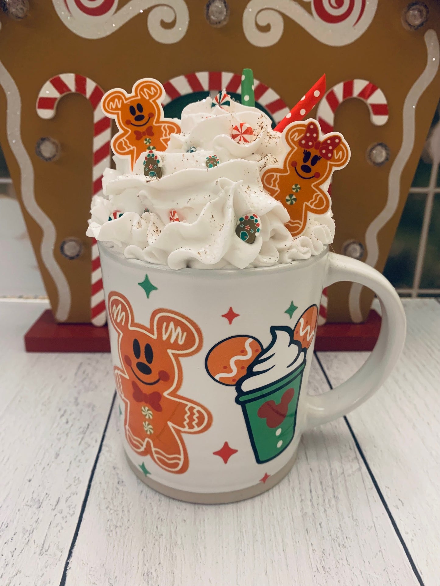 Christmas Mug- Gingerbread Themed- Coffee Bar Decor