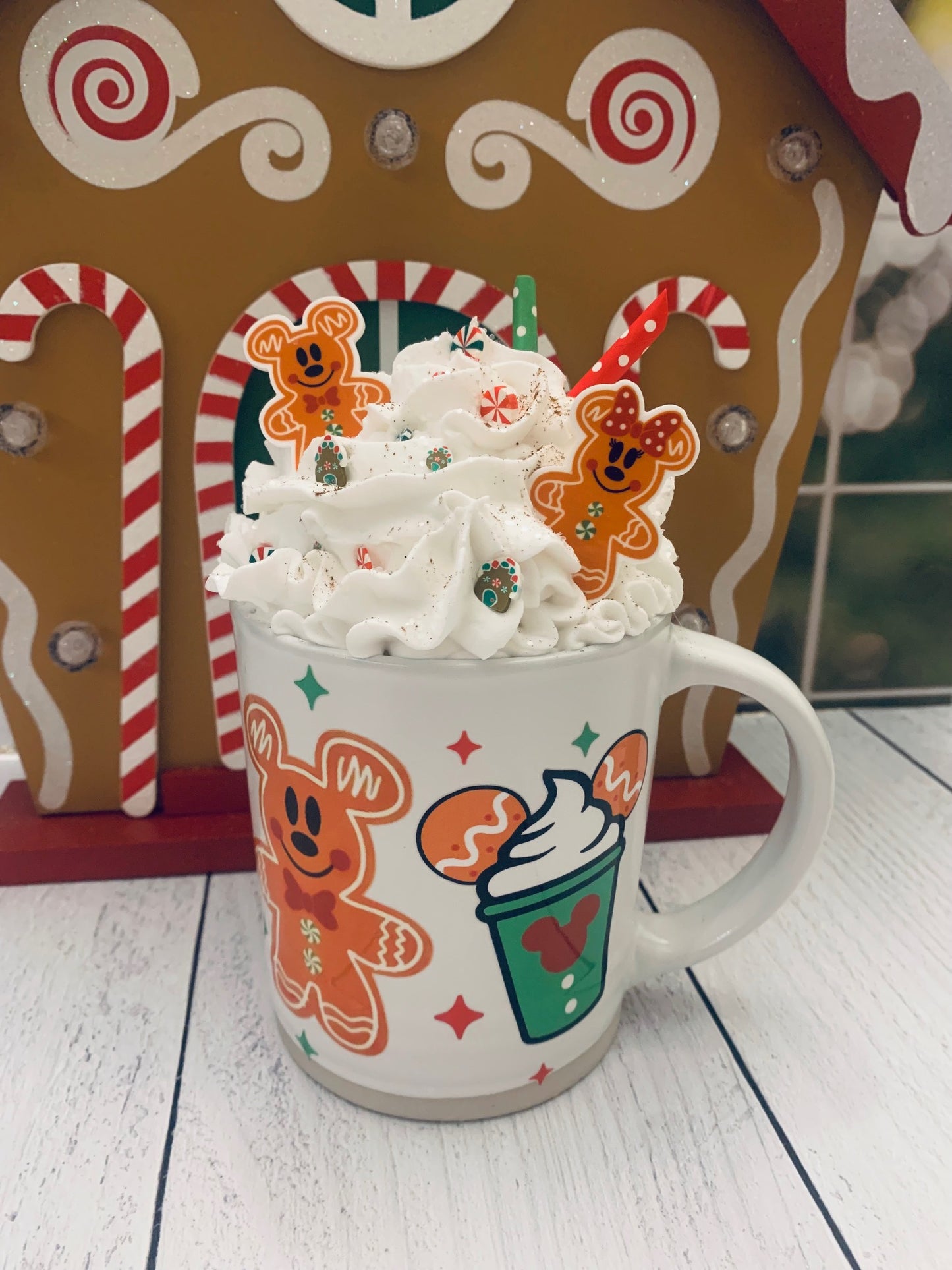 Christmas Mug- Gingerbread Themed- Coffee Bar Decor