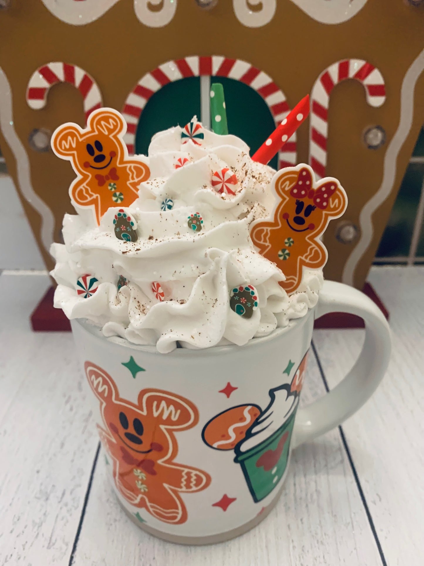 Christmas Mug- Gingerbread Themed- Coffee Bar Decor