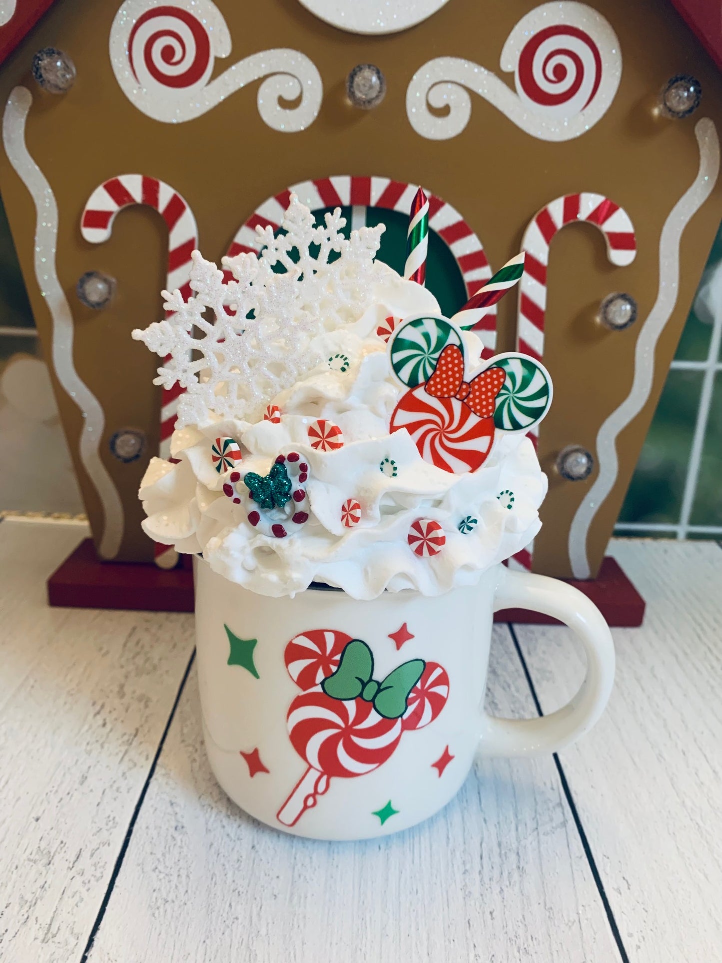 Christmas Mug- Disney Inspired- Peppermint Theme- Coffee Bar Decor