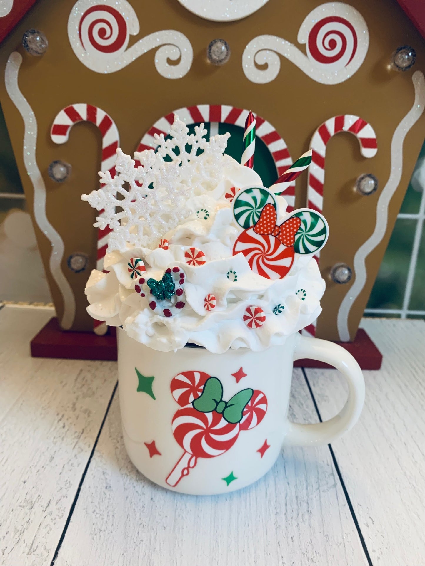 Christmas Mug- Disney Inspired- Peppermint Theme- Coffee Bar Decor