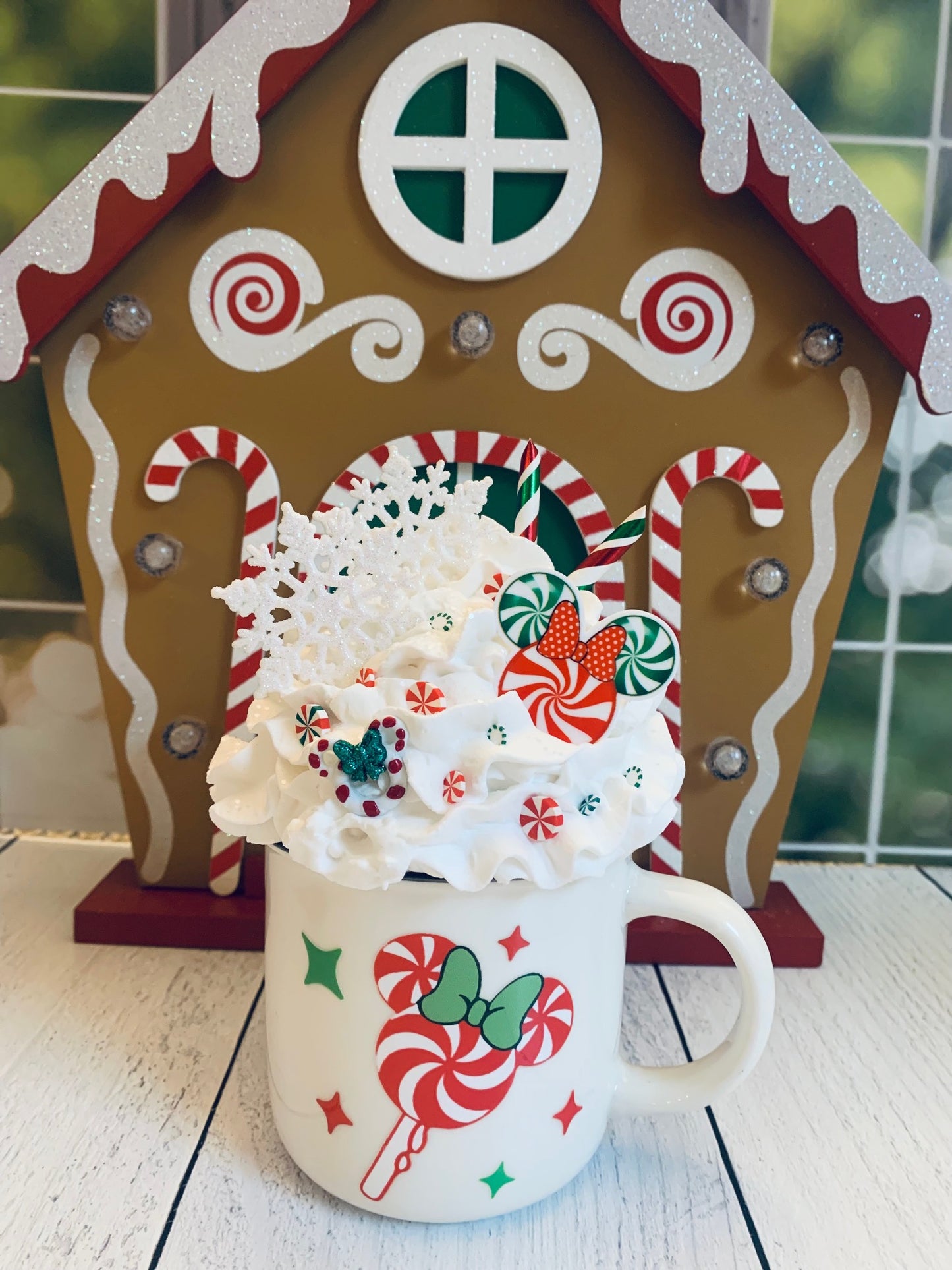 Christmas Mug- Disney Inspired- Peppermint Theme- Coffee Bar Decor