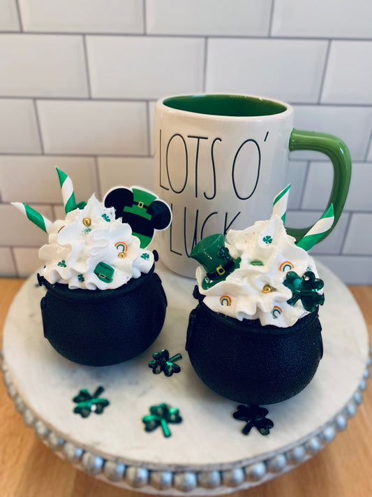 Faux Pot of Gold- St Patrick’s Day Decor- Mickey- Minnie- Tiered Tray Decor