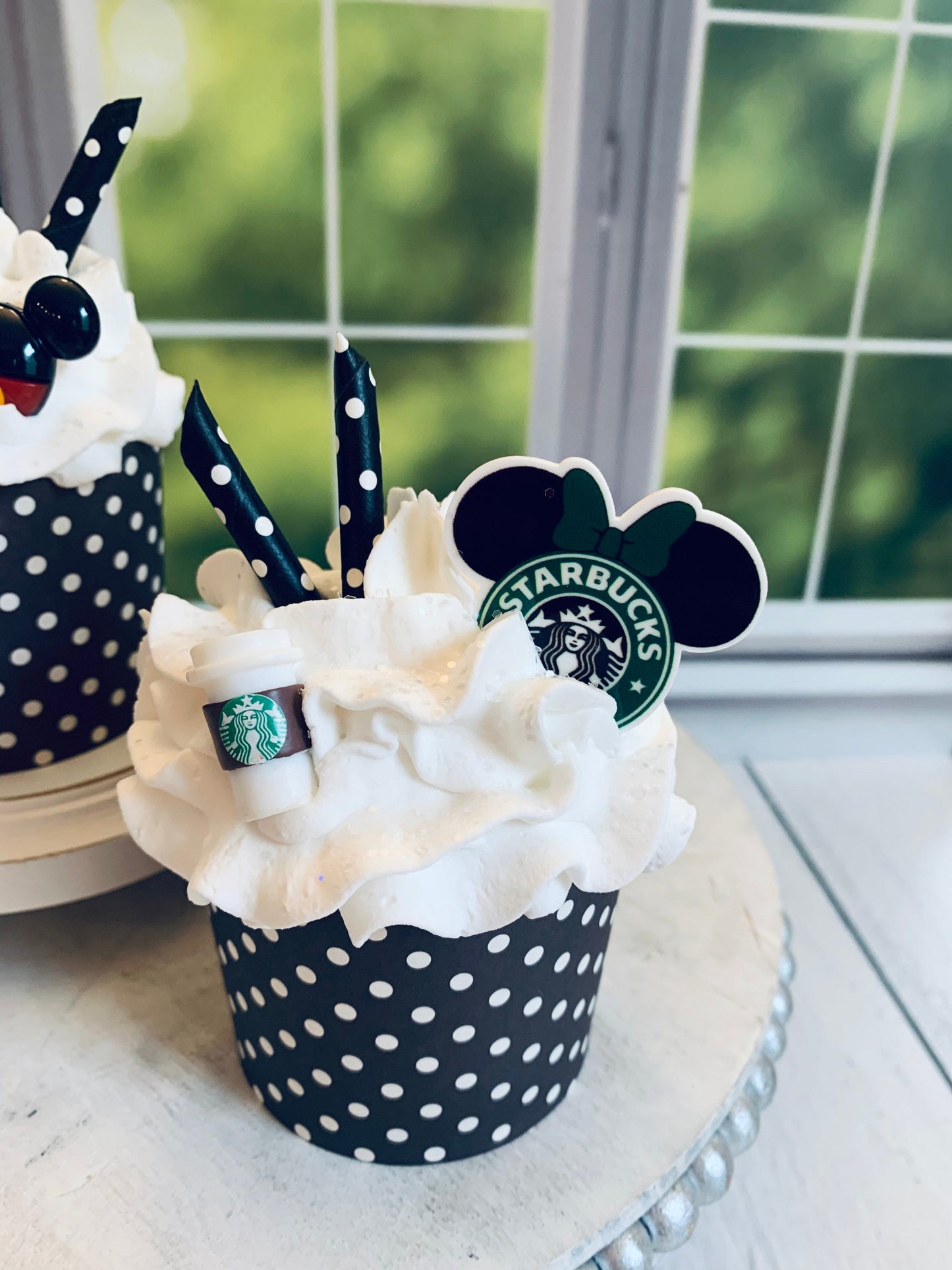 Faux Cupcakes- Starbucks- Mickey-Minnie- Tiered Trays- Coffee Bar- Farmhouse -Food Props