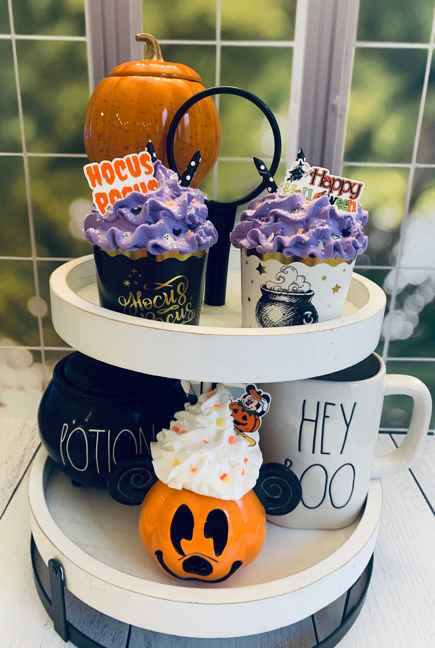 Halloween Faux Cupcakes- Hocus Pocus- Halloween Tiered Trays